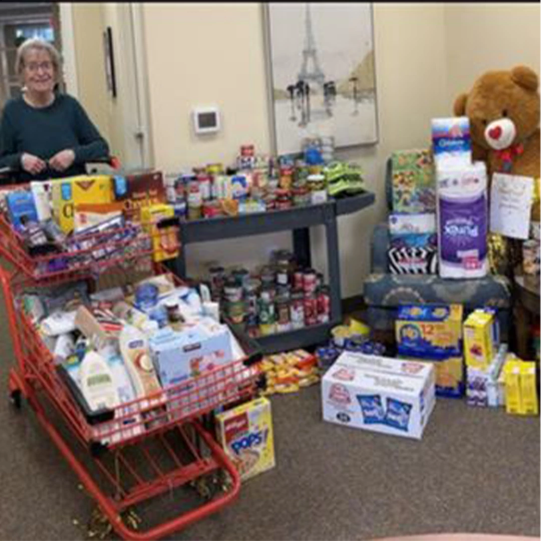 Donations for the food bank