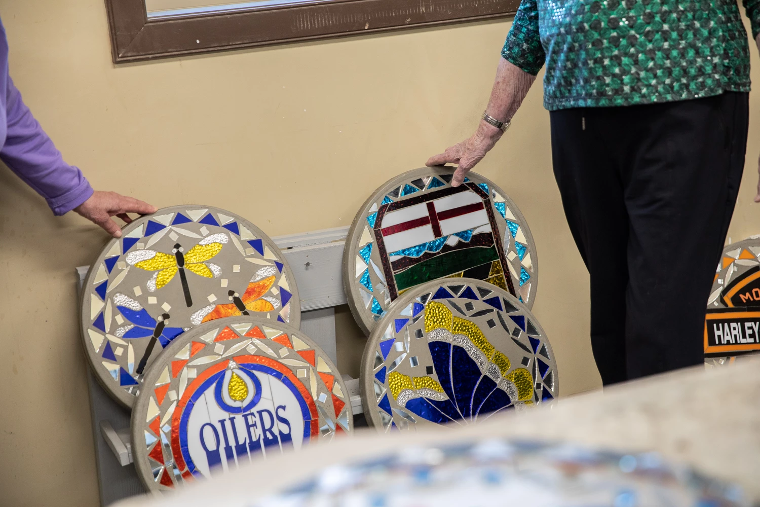 Nels plaques on display