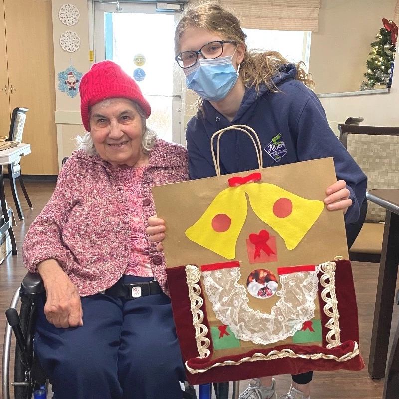 A beautiful art by a senior lady on Christmas