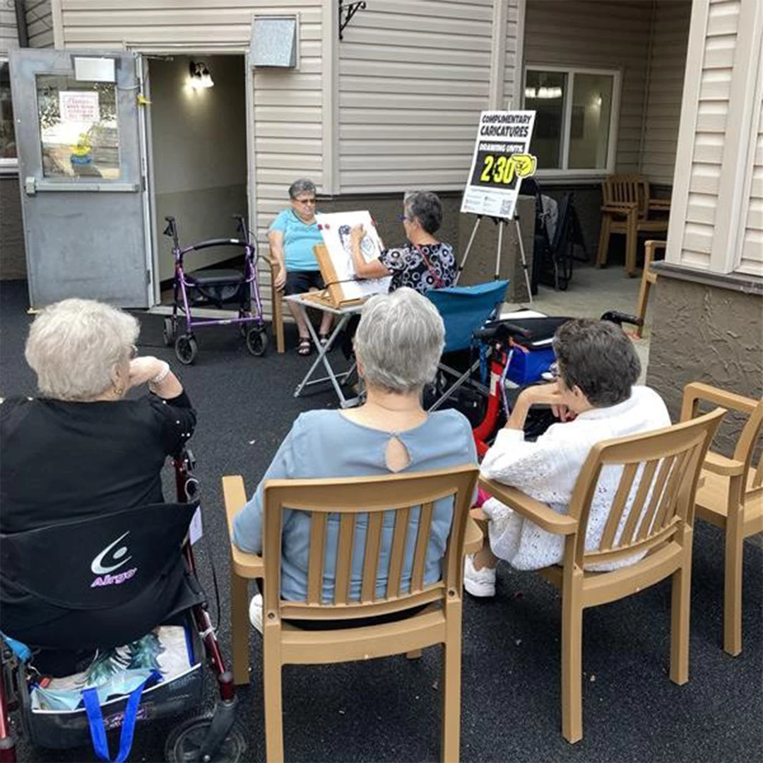 Seniors being illustrated