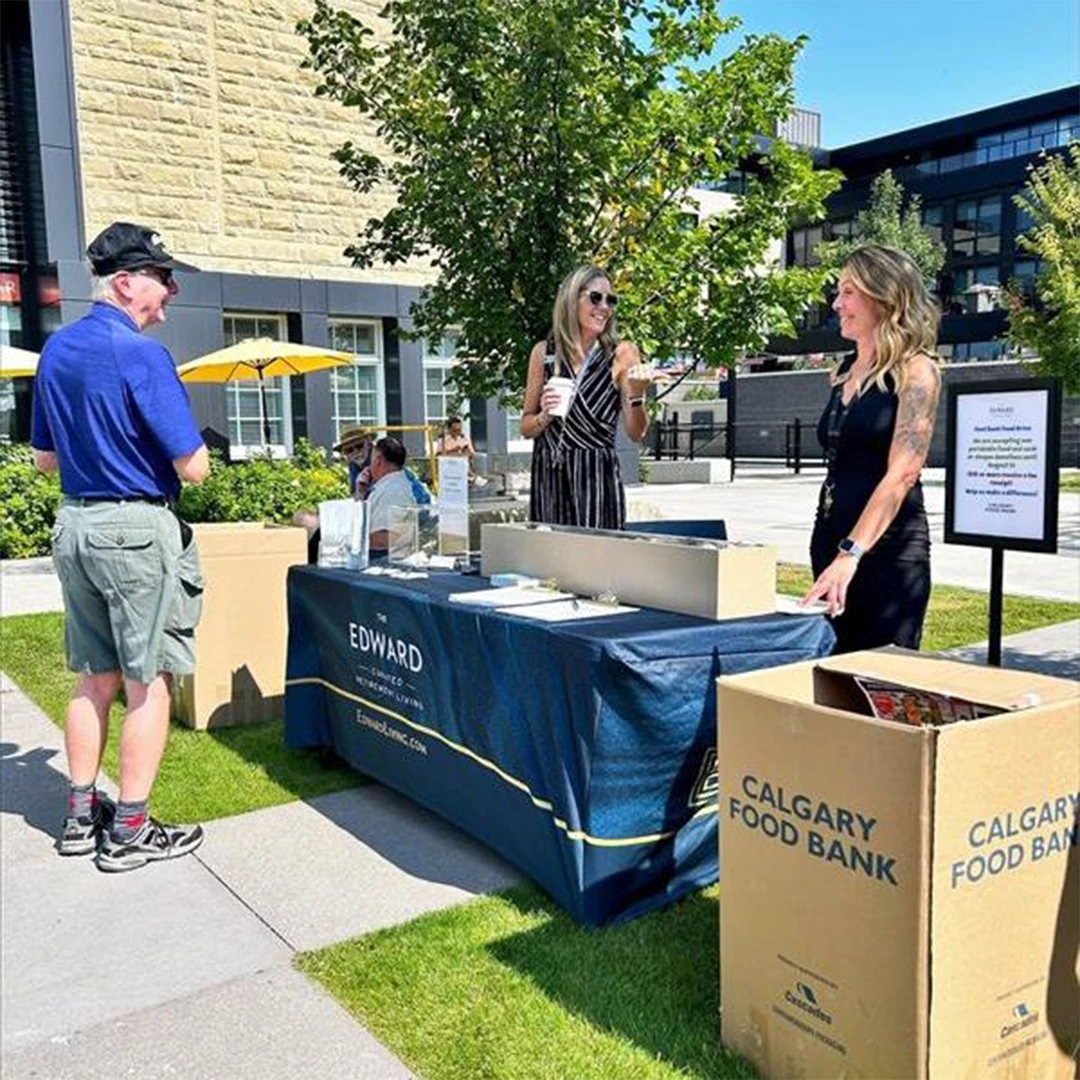 The Edward food bank donations